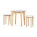Child Craft kids Geo Round Wood Table & Chair Set (2 Stools Included) Wood in White | 22.5 H x 23.5 W in | Wayfair F09203.43
