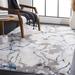 Blue/Gray 79 x 0.55 in Area Rug - Ebern Designs Dotha Abstract Gray/Blue/Ivory Area Rug | 79 W x 0.55 D in | Wayfair