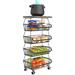 Prep & Savour Arnana Rolling Stackable Baskets in Black | 37.2 H x 11.8 D in | Wayfair 39AE8B384A3C4092A9678CFC8012BF16