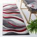 Gray/Red 27 x 0.59 in Indoor Area Rug - Orren Ellis Vilica Abstract Area Rug Polypropylene | 27 W x 0.59 D in | Wayfair