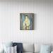Birch Lane™ Portrait of a Lady - Floater Frame Painting on Canvas Canvas, Wood in Blue/White | 31.5 H x 25.5 W x 2.62 D in | Wayfair