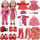 Mini robe rouge pour filles chaussures beurre vêtements pyjama pour 14.5 pouces Nancy 36cm