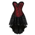 Robe Corset Vintage en dentelle pour femmes Sexy motif Floral style victorien Bustier gothique