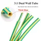 Tube thermorétractable 3:1 à double paroi jaune et vert 1 M/lot manchon de Tube à double paroi