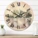 Designart 'Cactus and Succulent House Plants III' Farmhouse Wood Wall Clock