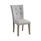 ACME Charnell Side Chair in Gray and Oak (Set of 2)