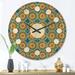 Designart 'Retro Circular Pattern I' Mid-Century Modern Wood Wall Clock