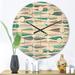 Designart 'Retro Abstract Drops III' Mid-Century Modern Wood Wall Clock