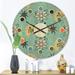 Designart '1950 Retro Pattern I' Mid-Century Modern Wood Wall Clock