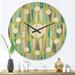 Designart 'Retro Abstract Drops VI' Mid-Century Modern Wood Wall Clock