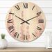 Designart 'Blush Pinkeucalyptus and Palm Branches' Shabby Chic Wood Wall Clock