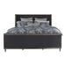 Martinique Charcoal Grey Upholstered Panel Bed