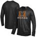 Men's Alternative Apparel Heathered Black Mercer Bears Keeper Long Sleeve T-Shirt