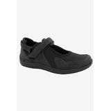 Women's Buttercup Mary Jane Flat by Drew in Black Black Stretch (Size 5 1/2 M)