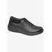 Extra Wide Width Women's Tulip Oxford Flat by Drew in Black Calf (Size 11 1/2 WW)