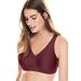 Plus Size Women's Glamorise® Magic Lift® Medium-Impact Wireless Sport Bra 1005 by Glamorise in Wine (Size 50 C)