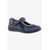 Wide Width Women's Buttercup Mary Jane Flat by Drew in Navy Combo (Size 9 1/2 W)