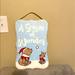 Disney Holiday | Disney Winnie The Pooh And Piglet Christmas Wooden Hanging Sign Decor | Color: Blue/Tan | Size: Os