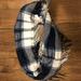 American Eagle Outfitters Accessories | American Eagle Blue And White Plaid Scarf | Color: Blue/White | Size: Os