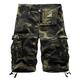 AIEOE Mens Army Tactical Camo Shorts Military Sports Fishing Camping Work Cargo Shorts Deep Green 36