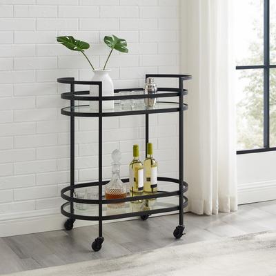 Bailey Bar Cart Matte Black - Crosley CF4010-MB