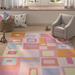 Blue 96 x 0.63 in Area Rug - Isabelle & Max™ Krystyna Geometric Handmade Tufted Wool/Pink/Orange Area Rug Cotton/Wool | 96 W x 0.63 D in | Wayfair