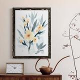 Red Barrel Studio® Indigo & Blush Bouquet I - Picture Frame Painting on Canvas Canvas, Bamboo in Black/Blue/Green | 20 H x 17 W x 1 D in | Wayfair