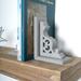 One Allium Way® Bookends, Wood in Gray | 7.75 H x 5.8 W x 3.5 D in | Wayfair CE1D6BA55AE2476BAB83893B24739E1C