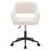 Orren Ellis Ludewig Upholstered Task Chair Upholstered, Steel in White/Brown | 33 H x 22 W x 22 D in | Wayfair C2B4D07AEA684276BFD558A5B603544E