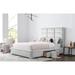 Everly Quinn Fahncke Low Profile Storage Platform Bed Upholstered/Velvet, Metal in Gray | 55.5 H x 83 W x 88.5 D in | Wayfair