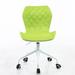 Ebern Designs Cavett Faux Leather Task Chair Faux Leather/Upholstered/Metal in Gray/Green/White | 30.7 H x 19 W x 20 D in | Wayfair
