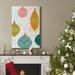 The Holiday Aisle® Modern Holiday Collection B Premium Gallery Wrapped Canvas - Ready To Hang Canvas in Black/Blue/Green | Wayfair