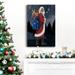 The Holiday Aisle® Celestial Christmas II Premium Gallery Wrapped Canvas - Ready To Hang Canvas in Black/Blue/Green | 12 H x 8 W x 1 D in | Wayfair