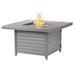 Red Barrel Studio® Square 42 In. X 42 In. Aluminum Propane Fire Pit Table w/ Glass Beads, Two Covers, Lid | 24.5 H x 42 W x 42 D in | Wayfair