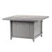Red Barrel Studio® Herr Square 42 In. X 42 In. Aluminum Propane Fire Pit Table w/ Glass Beads, Two Covers, Lid, 55,000 Btus Aluminum in Gray | Wayfair