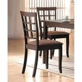 Red Barrel Studio® Set Of 2 Side Chairs In Espresso & Dark Microfiber Wood/Upholstered/Fabric in Brown | 42 H x 18 W x 21 D in | Wayfair