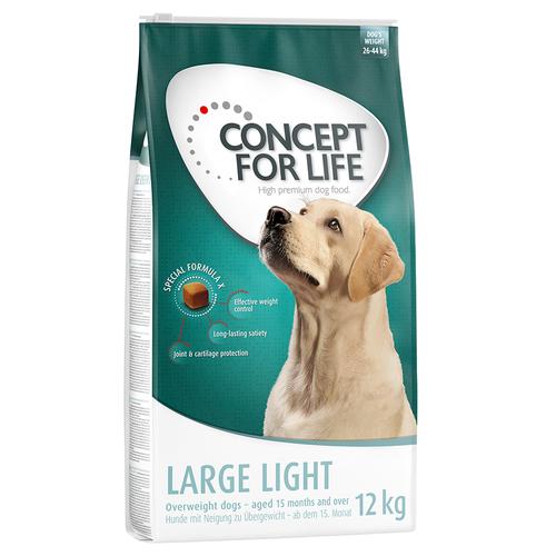 2 x 12kg Large Light Concept for Life Hundefutter trocken