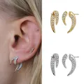 CRMYA – boucles d'oreilles en zircon cubique pour femmes couleur or argent Unique boucles