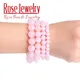 Bracelet en pierre naturelle Rose Quartz cristal perles Bracelet extensible cordon élastique