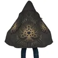 Tattoo Hooded Wind Breaker pour hommes et femmes Helm of Awe Rune Circle 3D Prined Smile Warm