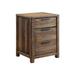 3 Drawers Wooden Night stand in Rustic Natural Tone