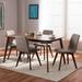 Mid-Century Fabric Upholstered 5-Piece Dining Set by Baxton Studio