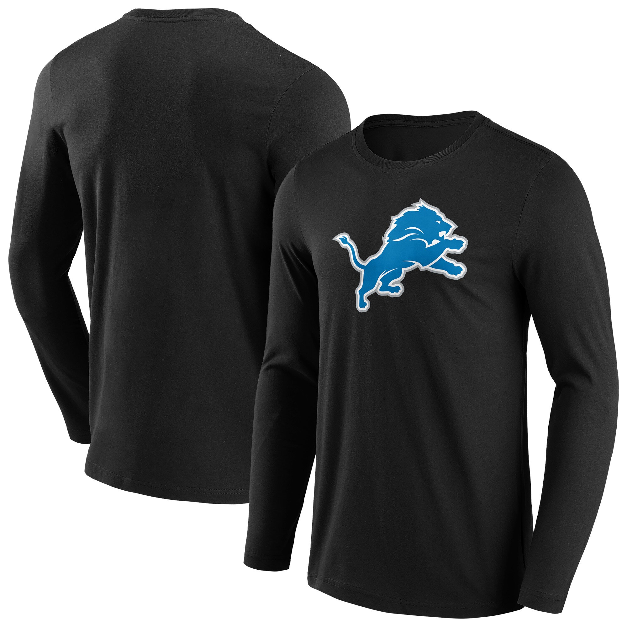 Detroit Lions Langarm-T-Shirt mit alternativem Farblogo - Herren Image