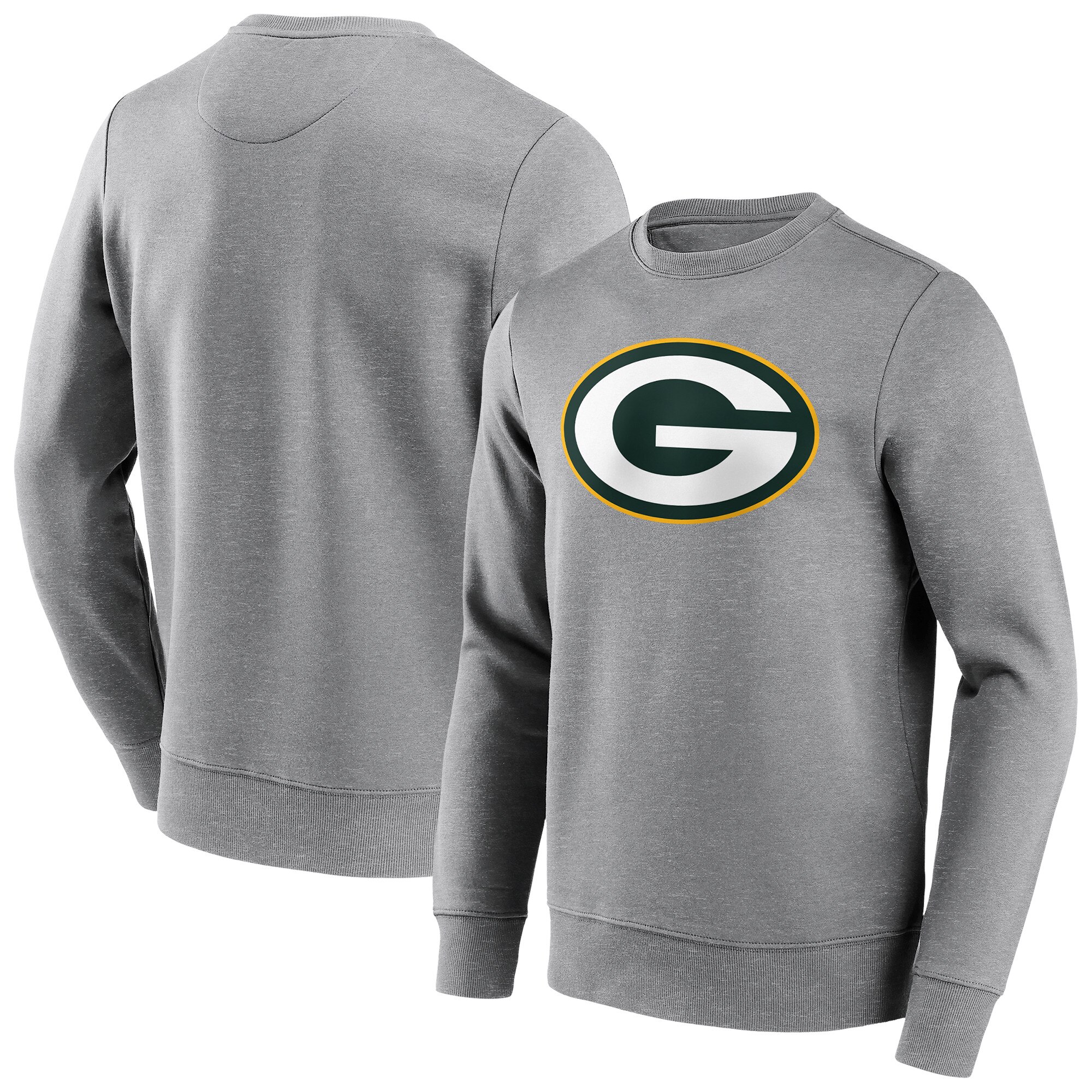 Green Bay Packers Rundhals-Sweatshirt mit neutraler Farbe und Logo - Herren Image