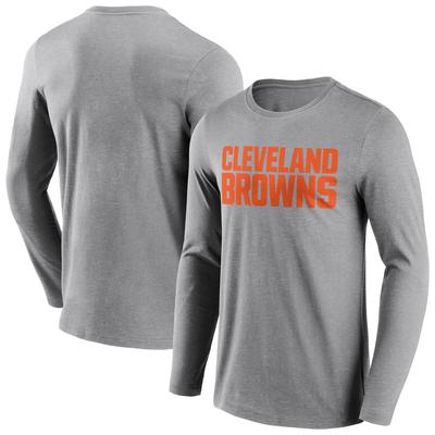 Cleveland Browns Langarm-T-Shirt mit neutraler Farbe und Wortmarke - Herren Image