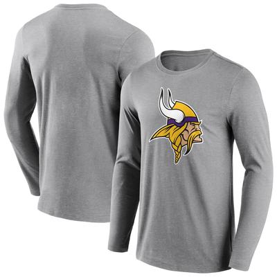 Minnesota Vikings Langarm-T-Shirt mit neutralem Farblogo - Herren Image