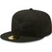 Men's New Era Philadelphia Eagles Black on Alternate Logo 59FIFTY Fitted Hat