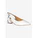 Women's Shayanne Slingback Pump by J. Renee in White (Size 9 1/2 M)