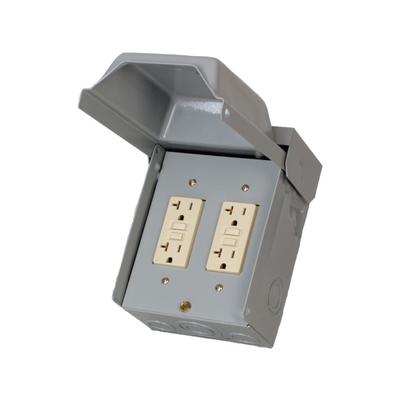 Midwest Electric Unmetered Surface Power Outlets 20A Dual w/ Gfci U012010