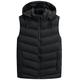 AUBIG Body Warmer Gilet Mens Zip Up Hooded Jacket Winter Down Vest Cozy Outdoor Windproof Waistcoat Pure Color Sleeveless Coats Black L